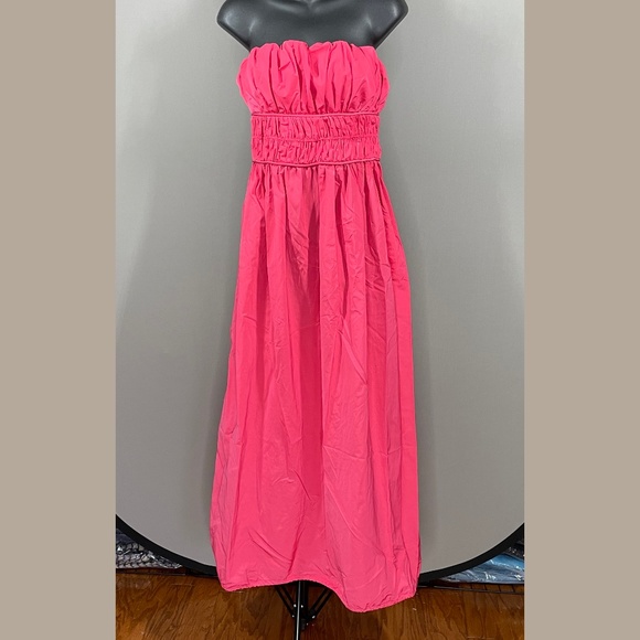 Kenzo Strapless Pink Dress - Picture 1 of 8